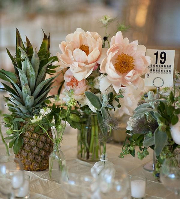 Pineapples steal the show in this tablescape. Styling: Saipua Photo: Just & Mary