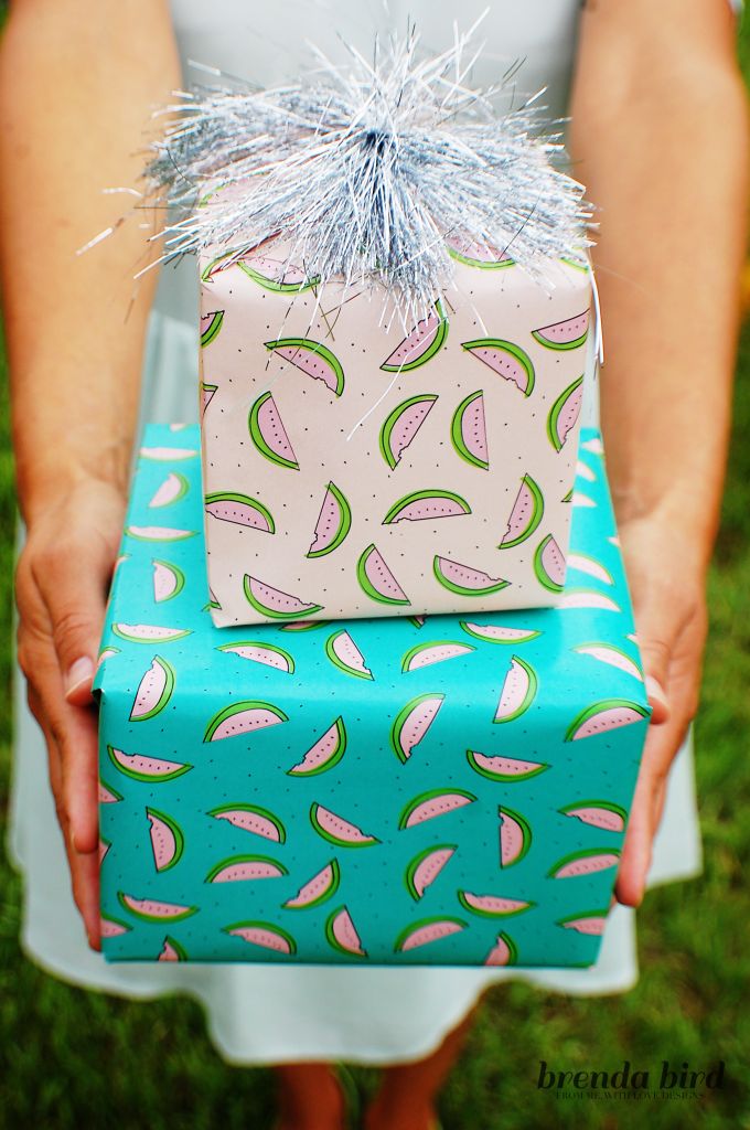 watermelon wrapping paper -- downloadable :)